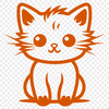 Cute Sitting Kitten Clip Art