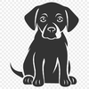 Sitting Labrador Retriever Decal