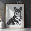 Free Unique Corgi Drawing PDF - Commercial Use