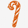 A striped red and white candy cane design made with vector art.