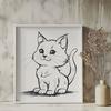 Creative Kitten In SVG, PNG, PDF And DXF File Formats - Free