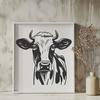 Stunning Cow - Laser Engraver PNG