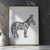 Ornate Donkey - Laser Engraver PNG