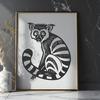 Artistic Lemur - Laser Engraver DXF