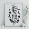 Beautiful Virgin Mary In SVG Free Commercial Use Download