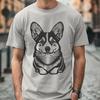 Free Sitting Welsh Corgi Vector Drawing