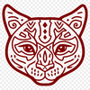 Artistic Big Cat PNG - For Sublimation Project