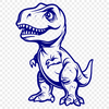 Dino Stencil In SVG, PNG, PDF And DXF File Formats