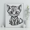 Ornate Cat In PDF And PNG