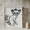 Stunning Lemur - DXF For Commercial Use