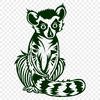 Artistic Lemur In SVG, PNG, PDF And DXF File Formats - Free