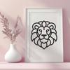 Beautiful Lion In SVG & DXF