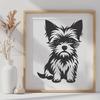 Sitting Yorkshire Terrier Printable Image