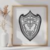 Beautiful Shield In DXF Format - Free Download