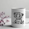 Beautiful Sitting Cub Printable Image