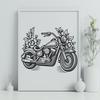 Motorcycle Printable Image In SVG, PNG, PDF And DXF Formats