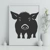 Beautiful Standing Pig - PNG