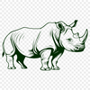 Beautiful Rhino Digital Art - Free PNG