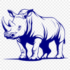 Beautiful Rhino Vector Illustration In PNG For Free Download