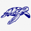 Beautiful Sea Turtle Vector Drawing - Free SVG Download