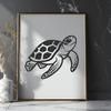 Stunning Sea Turtle - Craft DXF