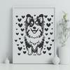 Stunning Shetland Sheepdog Vector Drawing