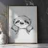 Sloth Printable Artwork In PNG & SVG - Free Digital Download