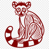 Lemur Artwork In SVG, PNG, PDF And DXF Formats