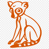 Lemur Vector Drawing In SVG, PNG, PDF And DXF Formats