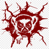 Creative Lemur Smashing Through Wall PNG - Free Download