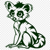 Lemur Printable Artwork In SVG, PNG, PDF And DXF File Formats