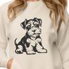 Unique Sitting Miniature Schnauzer - SVG