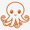 Beautiful Octopus SVG, PNG, PDF And DXF Files