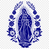 Floral Virgin Mary In SVG - For Free Download, Commercial Use