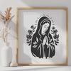 Stunning Virgin Mary In SVG Free Commercial Use Download