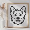 Artistic German Shepherd - Cricut SVG Free Download