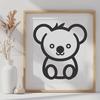 Stunning Koala In SVG, PNG, PDF And DXF File Formats - Free