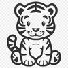 Free Sitting Cub In SVG - Commercial Use