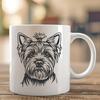 Unique Yorkshire Terrier Digital Drawing In PNG For Free Download