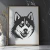 Free Unique Husky Digital Artwork