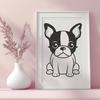 Sitting Puppy Decal - SVG Free Download