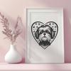 Free Artistic Shih Tzu - Free DXF Download, Commercial Use