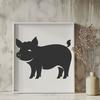 Creative Pig Printable Image - Free SVG