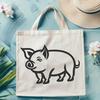 Pig Printable Artwork In SVG File Format For Free Download