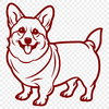 Free Unique Corgi Drawing