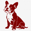 Free Sitting Dog Stencil - PNG