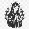 Stunning Virgin Mary In SVG Free Commercial Use Download