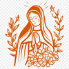 Stunning Virgin Mary In SVG, PNG, PDF And DXF File Formats - Free