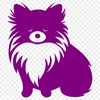 Sitting Pomeranian Vector Drawing