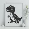 A full-body illustration of a baby dinosaur, suitable for vector art and clipart designs.